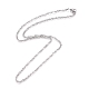 304 Edelstahl Singapur-Kette Halsketten MAK-L015-25C-P-1