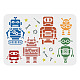 FINGERINSPIRE Robot Stencils 11.7x8.3 inch Robots Painting Stencil Plastic Screw Nut Screwdriver Wrench Hammer Pattern Stencils Resuable DIY Robot Crafts Stencil for Painting on Wood Floor Wall DIY-WH0202-367-1