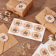 Olycraft 30 feuilles d'autocollants d'étiquettes cadeaux en papier kraft auto-adhésifs DIY-OC0009-12-5