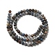 Hebras naturales de perlas de cuarzo de dumortierita G-H298-A06-01-3