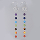 Gemstone Dangle Earrings EJEW-JE03722-1