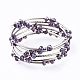Five Loops Fashion Wrap Bracelets BJEW-JB04595-03-1