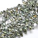 Faceted Teardrop Full Rainbow Plated Electroplate Glass Beads Strands EGLA-J131-FR12-1