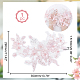 Accesorios de adorno de bordado de poliéster de organza de flor 3d DIY-WH0297-20C-2