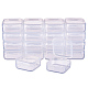 Benecreat 18 confezione di contenitori quadrati di plastica trasparente perline scatola di contenitori con coperchi ribaltabili per pillole CON-BC0004-54-1