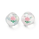 Transparent bedruckten Acryl-Perlen&nbsp;OACR-H124-08-1