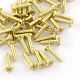 アイアン製ネジパーツ  ゴールドカラー  10x4mm  ピン：2mm  約2590個/500g IFIN-R203-28G-1