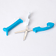 Shark Shape Folding Safety Scissors AJEW-WH0113-02-2
