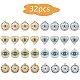 32 pièces 8 pendentifs en émail en alliage de placage de style FIND-SZ0006-02-3