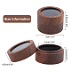 FINGERINSPIRE Walnut Wooden Ring Box 5x3.6cm Round Wooden Jewelry Ring Box with Clear Window Small Column Rings Box with One Slots Black Velvet for Proposal Engagement Birthday Wedding Ceremony CON-WH0072-87-2