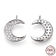 Rhodium Plated 925 Sterling Silver Micro Pave Cubic Zirconia Pendants CHS-T004-36P-1