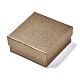 厚紙のジュエリーボックス  リングのために  ピアス  ネックレス  内部のスポンジ  正方形  ダークチソウ  7.4x7.4x3.2cm CBOX-S018-08D-4