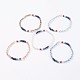 Bracelets extensibles en perles de verre BJEW-JB03487-1