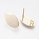 Long-Lasting Plated Brass Stud Earring Findings KK-K227-062G-NF-2