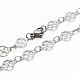 304 Stailess Steel Clover Link Chain Necklaces NJEW-N0030-02P-1