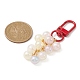 Placage de porte-clés pendentif en perles acryliques HJEW-JM01068-5