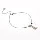 Bracelets de cheville lapin à la mode en acier inoxydable 304 pour filles AJEW-M002-04-2