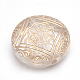 Golden Plated Acrylic Beads X-PACR-S219-07-2