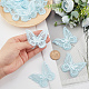 GORGECRAFT 30PCS Butterfly Lace Trim Double Layers Organza Pink Butterfly Lace Fabric Sewing Embroidery Applique Patches for DIY Craft Wedding Bride Hair Accessories Dress Curtain DIY-GF0005-35D-3