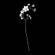ガラスシードビーズ  オパライト金色の真鍮線に包まれた枝  abs模造真珠の花飾り  DIYワイヤーツリー彫刻用  ビーズの盆栽  135~150x30~35x8~9mm GLAA-K060-05G-05-4