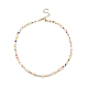 Collier de perles naturelles et de millefiori et de perles de verre pour femme NJEW-JN04162-1