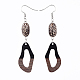 Resin & Wood Dangle Earrings EJEW-JE03469-01-2