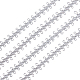 FINGERINSPIRE 45m 9mm Metallic Braid Lace Trim Handmade Silver Circle Metallic Trim Crafts Silver Decorative Trim with Card for Curtain Slipcover DIY Costume Accessories OCOR-WH0068-06A-1