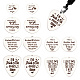 arricraft 12 Pcs 3 Styles Stainless Steel Guitar Pick Charms STAS-AR0001-58-1