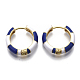 Brass Huggie Hoop Earrings EJEW-S209-08B-2