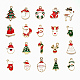 Emaille Anhänger Legierung, für Weihnachten, Licht Gold, Mischfarbe, 17~29x11~18.5x1~6 mm, Bohrung: 1.4~2 mm, 20 Stück / Set