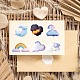 55Pcs Weather Theme PVC Self-Adhesive Cartoon Stickers STIC-PW0018-01-2