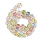 Brins de perles de cristal de topaze de couleur synthétique G-Q010-A14-01-3