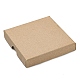 Квадратная картонная шкатулка для драгоценностей из крафт-бумаги CON-D014-01C-01-1