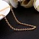 18K Gold Plated Tin Alloy Rolo Chain Necklace Making NJEW-BB10183-18-4