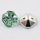 2-Hoyo botones de octágono de acrílico Diamante de imitación de Taiwán BUTT-F016-10mm-21-2