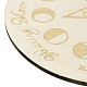 木の振り子板  木製ダウジング占いボード  魔術ウィッカ祭壇用品用  フラットラウンド  月の満ち欠けの模様  200x4.5mm DJEW-F017-01O-3