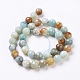 Brins de perles d'amazonite de fleurs naturelles G-G802-01C-2