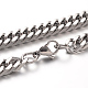 Cuban Link colliers et bracelets de la chaîne des ensembles de bijoux en acier inoxydable 304 SJEW-F129-01-P-3