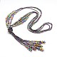 Glasperlen Lariat Halsketten X-NJEW-O059-04J-1