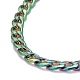 Ion Plating(IP) Rainbow Color 304 Stainless Steel Chain Bracelets for Women or Men BJEW-A039-04MC-2