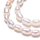 Fili di perle di perle d'acqua dolce coltivate naturali PEAR-N012-02K-5
