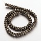 Faceted Rondelle Natural Pyrite Beads Strands G-P061-21-8mm-1