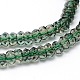Perles de quartz vert piézoélectrique de culture rondelle facettée G-I141-3x5-05S-AA-2