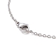 201 Halskette mit Wolkenanhänger aus Edelstahl und Glasquaste für Damen NJEW-JN04274-6