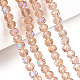 Electroplate Glass Beads Strands EGLA-A034-T6mm-L22-4
