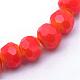 Opaque Solid Glass Bead Strands GLAA-R166-3mm-02C-2
