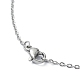 Natural Quartz Crystal Nugget Pendant Necklace with 304 Stainless Steel Chains NJEW-JN04385-02-3