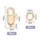 GOMAKERER 30Pcs Brass Lobster Claw Clasps with 30Pcs Open Jump Rings KK-GO0001-15-2