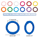 Pandahall elite 24 piezas 12 colores anillos de puerta de resorte de aleación pintados con aerosol FIND-PH0009-68-2