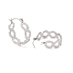 304 овальные серьги-кольца из нержавеющей стали для женщин EJEW-I267-10P-2